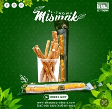 Al-Taqwa 60 Natural Miswak Sticks.Siwak toothbrush.1 Box.