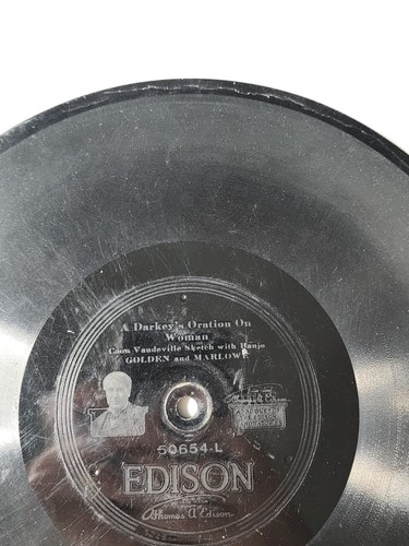 GOLDEN & MARLOWE - A Darkey's Oration on Women (Coon Vaudeville) - EDISON #50654 - Foto 5 di 18