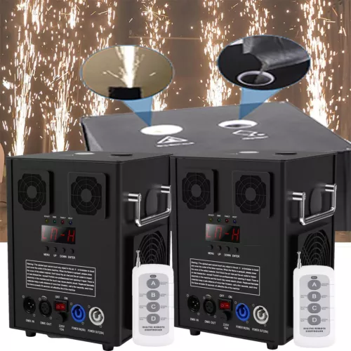 2x 750W Maszyna do zimnego zapłonu z walizką lotniczą DMX Sparkularna iskrka DJ Bar - Zdjęcie 22 z 33