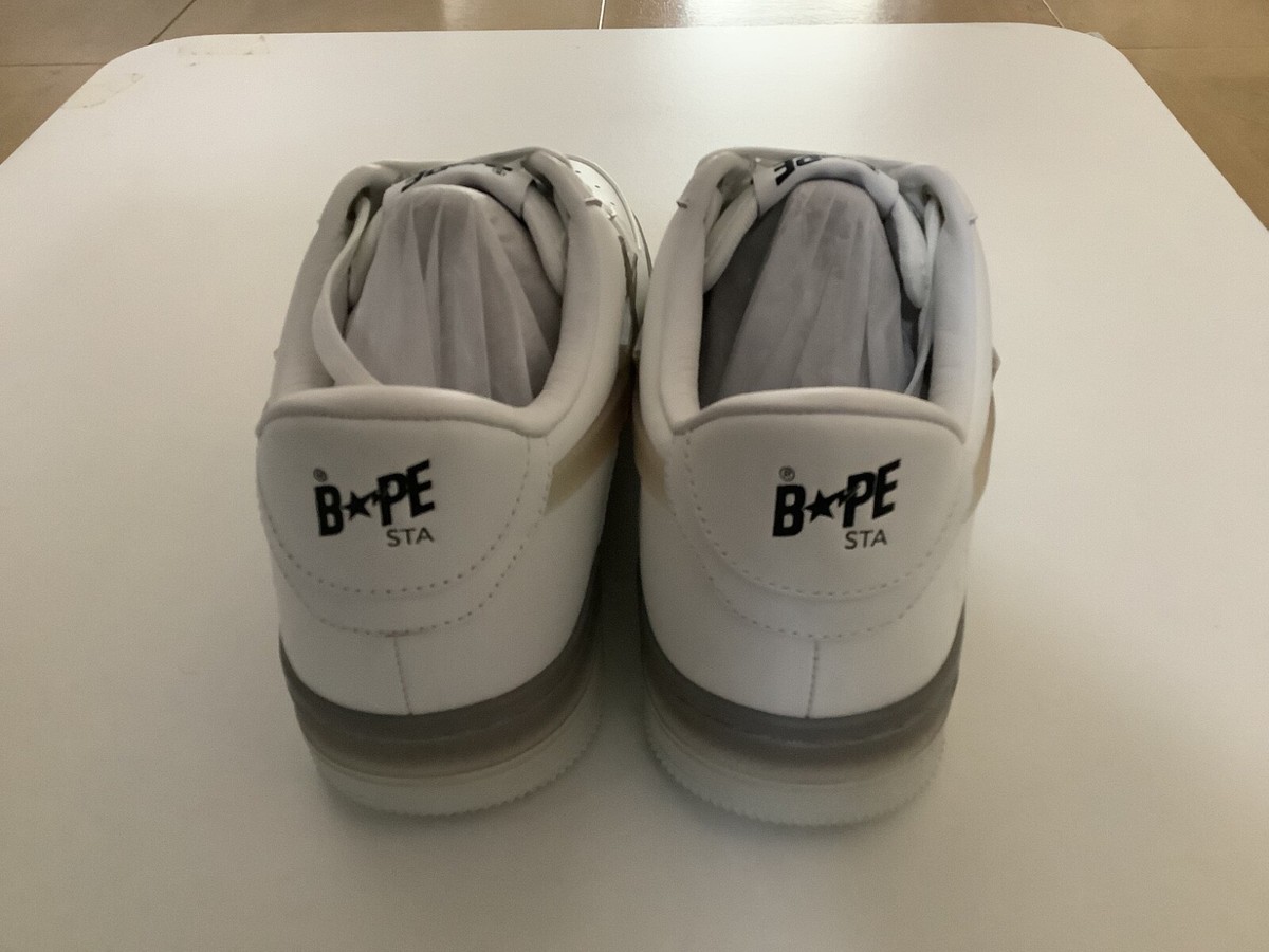 Authentic a bathing ape bape bape sta #5 white US 9 bapesta 