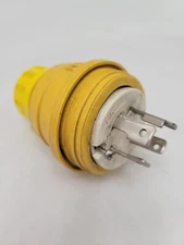 Woodhead L16-30P Twist-Lock Male Plug Connector 30A 480V 3-Pole 3-Phase 4-Prong