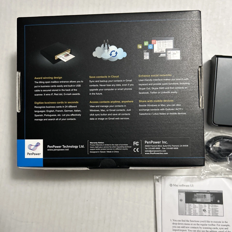 PenPower WorldCard Pro WCU02A Multi-Platform Business Card Reader - Image 3 of 4