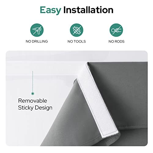 Grey French Door Curtains Set of 2, 26 X 68 Inches 2 Panels26" X 68" A