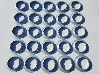 25 Crouse Hinds Round Mud Ring TP326 4''  5/8'' Rise 1 gang 3.8 Cu In Steel