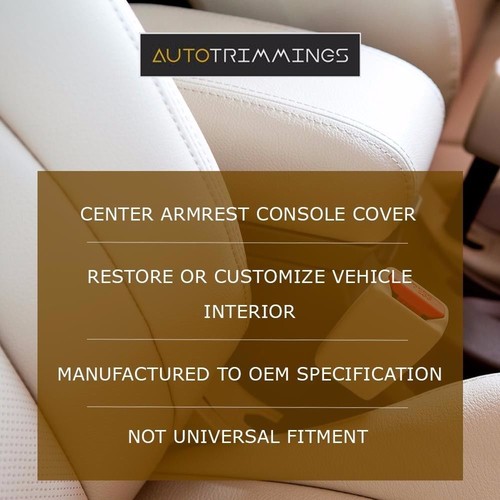 Console Armrest Leather Synthetic Cover for Hyundai Tiburon 03-08 Black - Picture 7 of 9