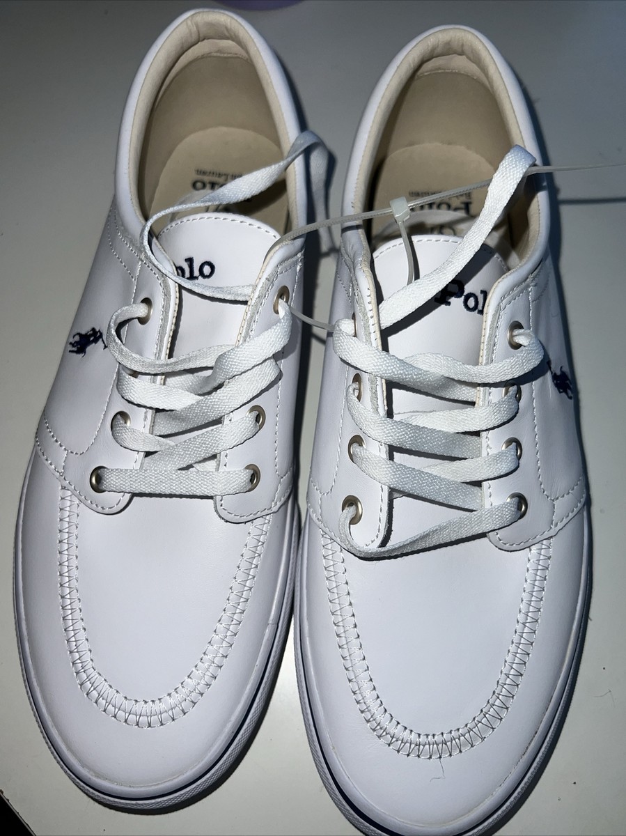 Polo Ralph Lauren Faxon X Men\'s 10 D Smooth Leather Sneakers Shoes in White Polo Ralph Lauren Faxon Low Men main image 4