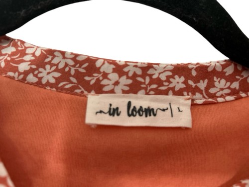 In Loom Ditzy Floral Print Maxi Dress w/Lace Details-Ruffle Hemline Sz L - Picture 13 of 15