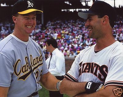 MARK MCGWIRE OAKLAND ATHLETICS-WILL CLARK SAN FRANCISCO 8X10