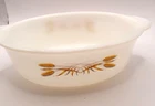 Vintage Fire-King Wheat Pattern Oval 1 1/2 Quart Casserole Dish With Out Lid