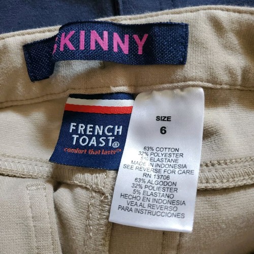 French Toast GIRLS 2 SKINNY KNIT UNIFORM STRETCH PANTS Size 6 - Picture 4 of 4