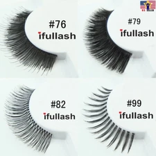 # 76 79 82 99 Lt 1 3 6 12 pairs ifullash Natural Human Hair Fake False Eyelashes