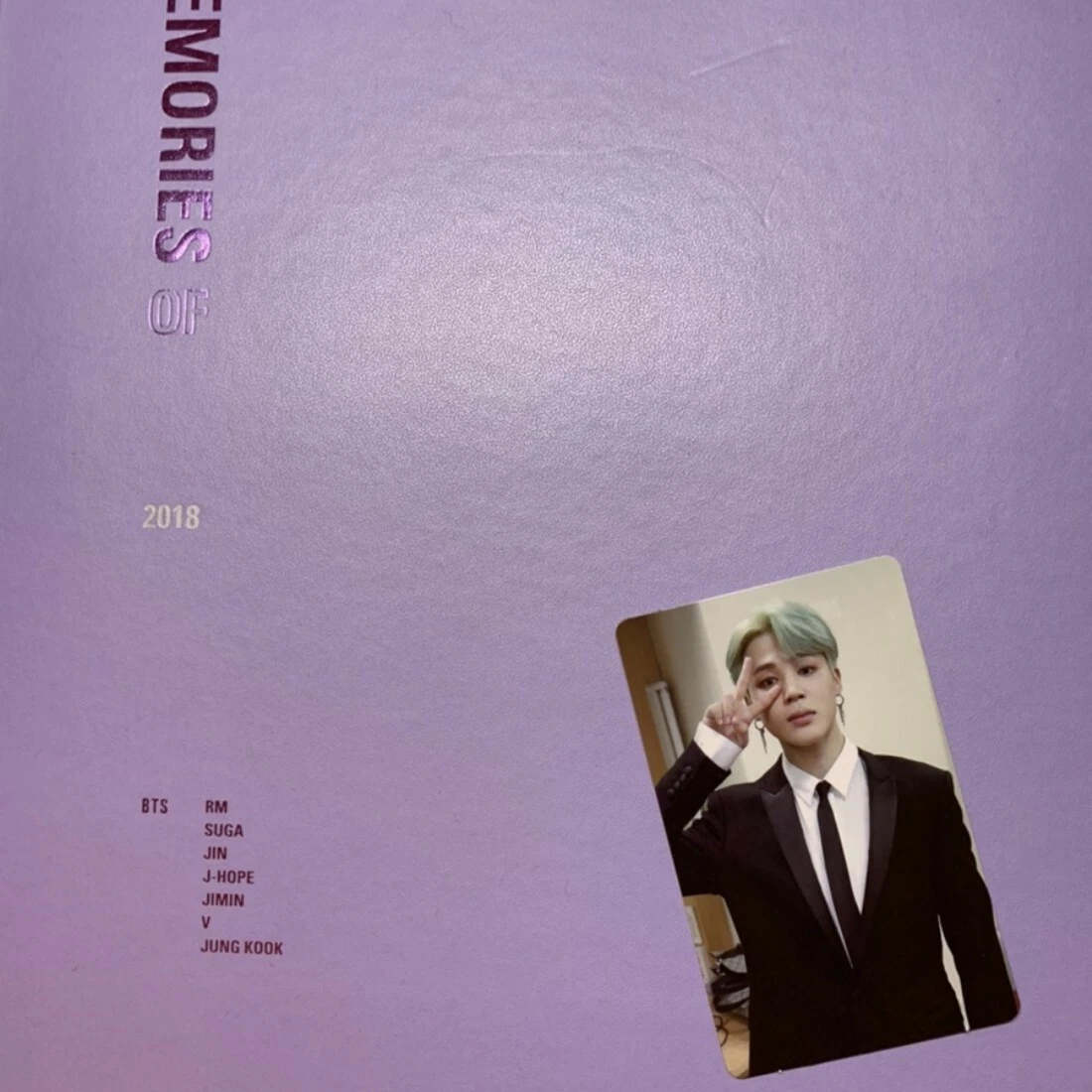 BTS Memories Of 2018 DVD Full Package Opened with Jimin Photo card Kpop