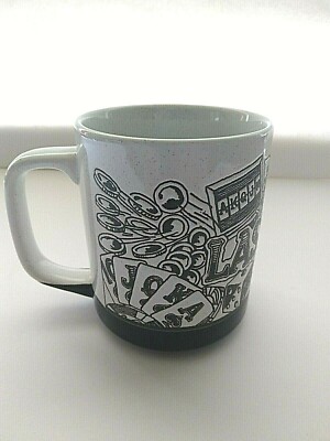 Vintage Las Vegas Mug Nevada  Dice Coffee Cup Western Supply