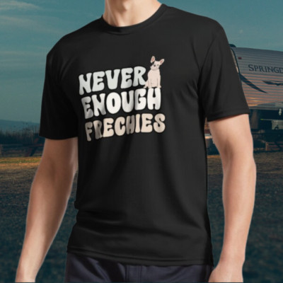 Never Enough Frenchies Active Logo T-Shirt Funny Size S to 5XL
