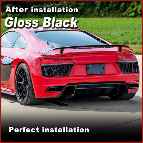 Alerón trasero negro brillante apto para AUDI R8 V10 cupé 2016-2019 alerón tapa maletero ala - Imagen 4 de 13