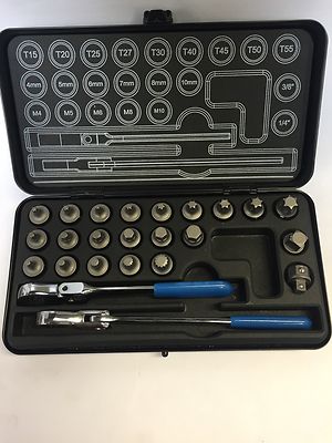 Bitsatz Torx XZN ultra kurz ultra stark Flach Knarren Satz Bit Werkzeuge T15-T55