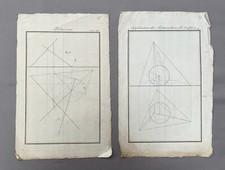 Géométrie, Deux Gravures Anciennes, XIXe