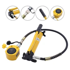 20Ton Hydraulic Hand Pump Ram Lifting Cylinder Strok Mini Jack Porta Power Kit!