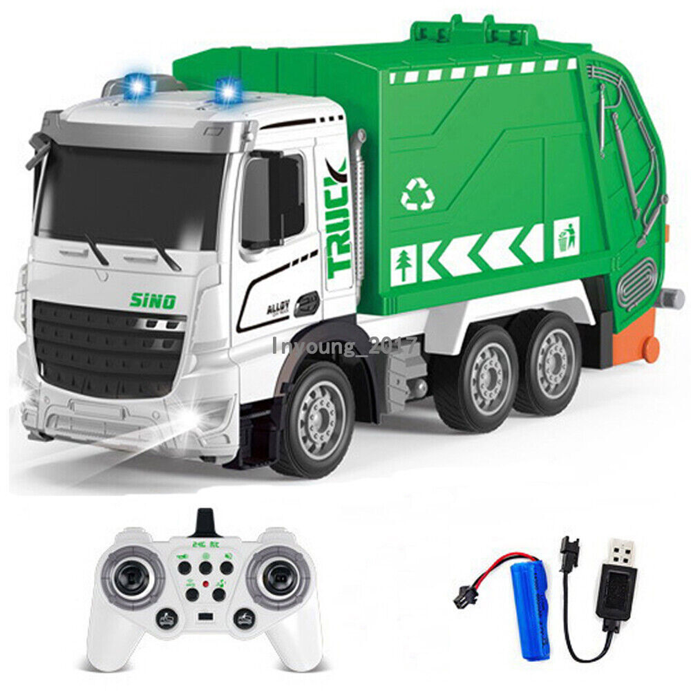 1:12 Scale Remote Control Garbage Truck with Lights & Sounds | RC Toy for Boys & Kids