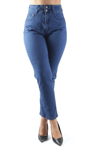 Women's Juniors, Butt Lift, Push Up, Mom-Fit High Waist Loose Skinny Jeans - Picture 7 of 8