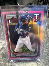 2024 Bowman Chrome Minnesota Twins Dameury Pena Pink Mojo Refractor /199