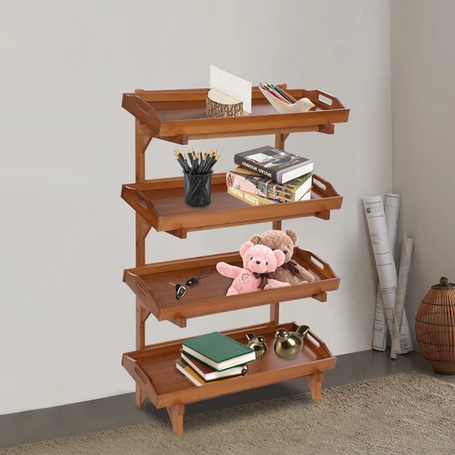 Fruit and Vegetable Storage Rack, 4-Tier Pull-Out Fruit Basket 66*28*100cm