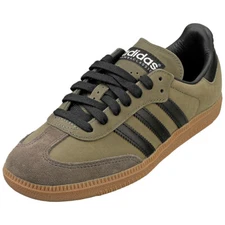 adidas Samba Og Mens Fashion Sneakers in Olive Black - 4.5 US