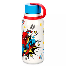 DISNEY STORE MARVEL SPIDERMAN STAINLESS STEEL WATER BOTTLE 11 OZ NEW