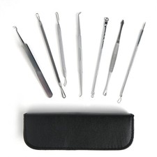9PCS Pimple Remover Tool Kit Blackhead Extractor Comedone Acne Spot Popper