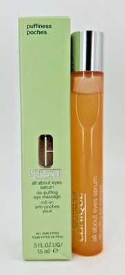 Clinique All About Eyes Serum De-Puffing Eye Massage Roll-On .5fl.oz.liq/15mL