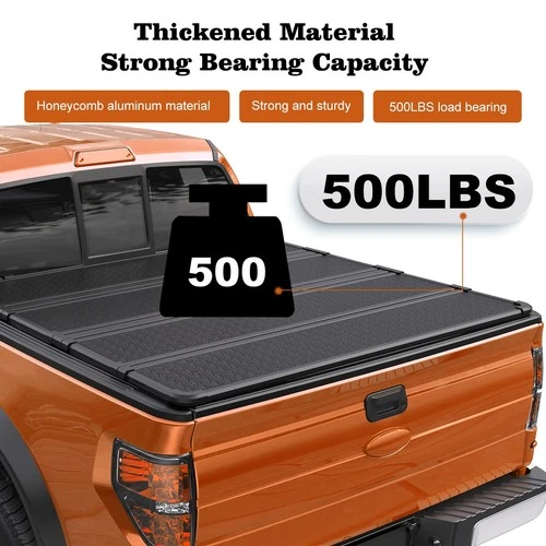 5.5FT Hard Tonneau Cover 4-Fold For 2015-2026 Ford F150 F-150 Truck Bed Cover A
