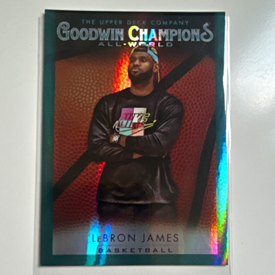 2021 Upper Deck Goodwin Champions LeBron James All-World #GB-15 Aqua Holo