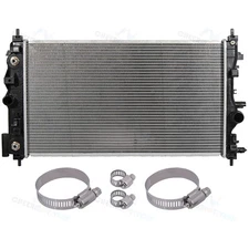 Aluminum Radiator w/ Universal Oil Hose Clamps Kit for 2010-2017 Chevrolet Cruze