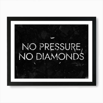 #ad No Pressure No Diamonds Art Print Framed Wall Art Poster Canvas Print Picture GBP 29.99