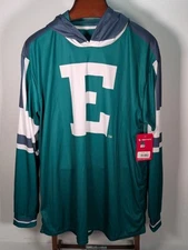 Eastern Michigan University Eagles Lt Weight Hoodie 2XL EMU Green Gray White NWT