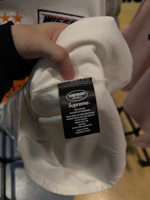 Supreme Vanson Leathers L/S Top Longsleeve Jersey SS26 WHITE Size