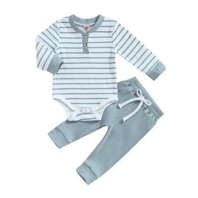 Neugeborenes Baby Jungen Set 2-teilig, Langarm Body bedruckt