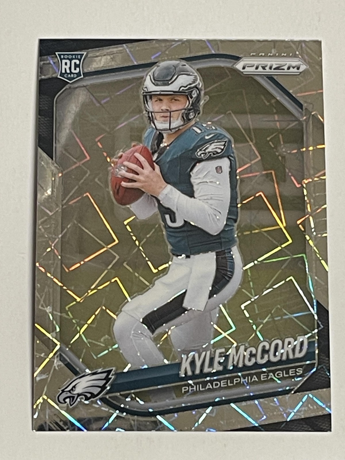 Kyle McCord 2025 Panini Prizm #377 Lazer Philadelphia Eagles