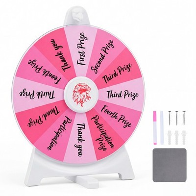 Spinning Prize Wheel 14 Slots Spin Wheel w/Blackboard Marker Eraser Wiping Cloth