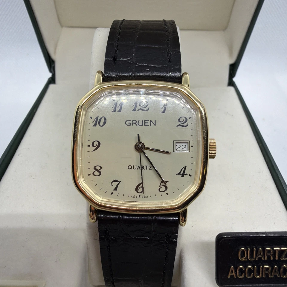 Reloj Gruen Vintage con Caja y Papeles - Funciona con Batería Nueva Foto 2 de 4