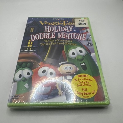 Veggie Tales Holiday Double Feature Star & Toy Saved New Sealed Wrapped Bonus CD