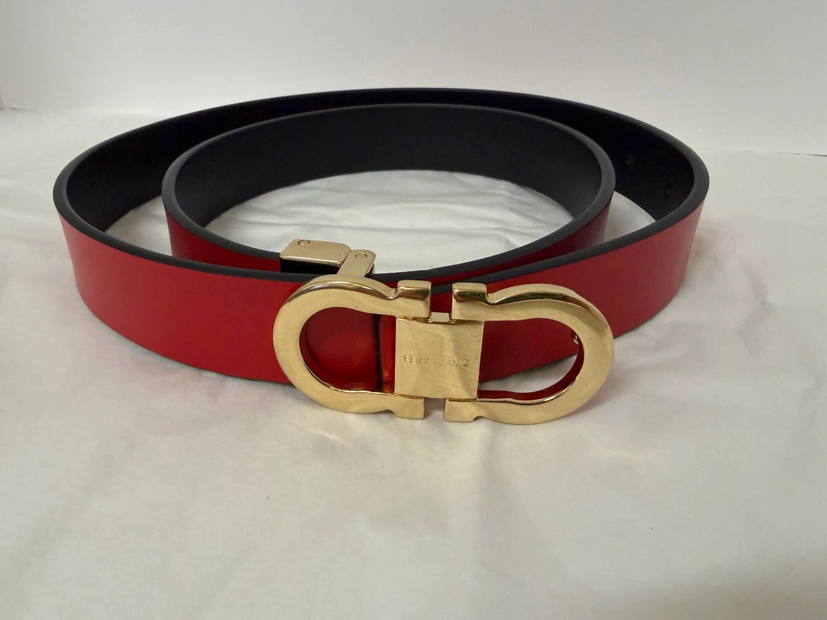 Vintage Salvatore Ferragamo Ladies Belt Red Leather Waistband size 70 28in Italy Salvatore Ferragamo Red Belts for Women for sale | eBay main image 3