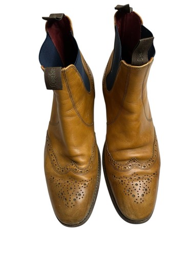 Loake Leder Hoskin Claridge/F hellbraun Chelsea Herren Stiefel Größe US11, gebraucht.