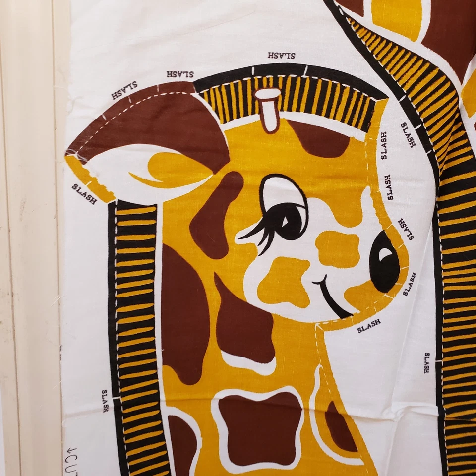 Panel de tela de almohada de jirafa vintage para almohada de 21" x 11" Foto 3 de 4