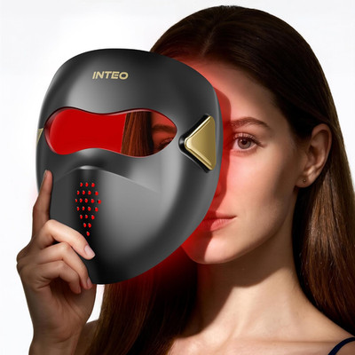 4D Wireless Red Light Therapy for Face, 328 Leds 4 Modes LED Face Mask for Youth