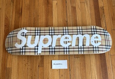 Supreme Burberry Skateboard Skate Deck Beige SS22 Brand new in