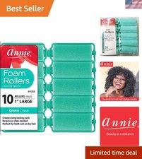 10 Count Large Foam Curling Rollers - Ideal for All Hair Types, Easy to Clean