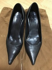 Gucci Leather Pumps Black Women's Size EU36.5/US6.5