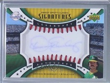 2007 Sweet Spot Classic Legendary Red Stitch Blue Ink Dennis Eckersley Auto 0c6