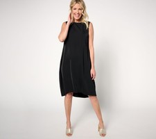 nicole by Nicole Miller Women's Dress Sz S A-line Midi Black A653420